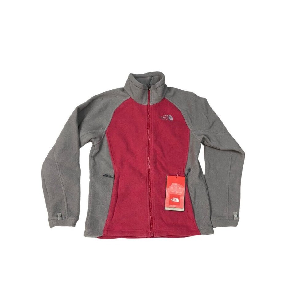 *New The North Face Khumbu Jacket Womens Size Sm Pink Slate Gray Fleece Zip In - Picture 11 of 11